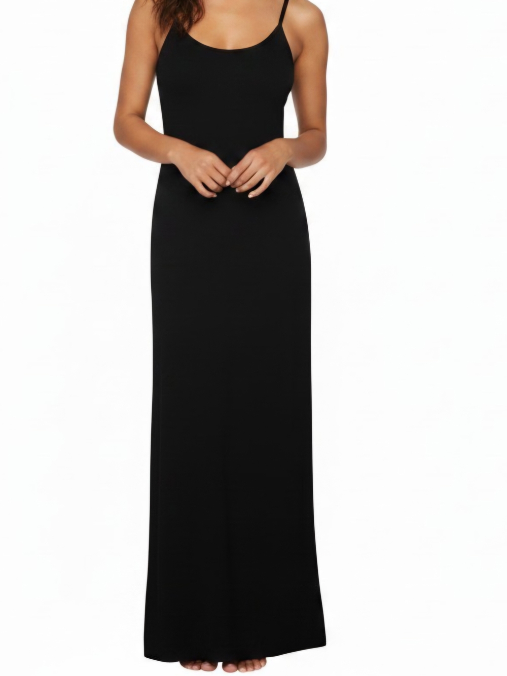 Nordstrom Black Spaghetti-Strap Maxi Dress